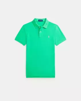 Рубашка поло для мальчиков из пике и вышитой лошадкой Polo Ralph Lauren, зеленый