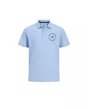 Рубашка-поло для мальчиков с короткими рукавами, прямого кроя Jack & Jones, голубой
