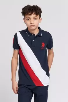 Рубашка-Поло для мальчиков с поясом player 3 U.S. Polo Assn, синий