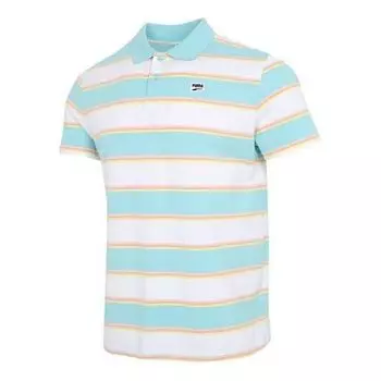 Рубашка поло downtown stripe polo tee shirt 'white' Puma, белый