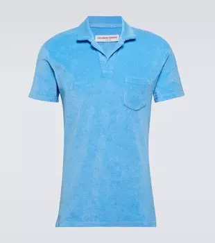 Рубашка-поло Dr. No из хлопковой махровой ткани Orlebar Brown, синий