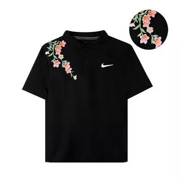 Рубашка поло Dri-FIT Victory унисекс черная Nike, черный