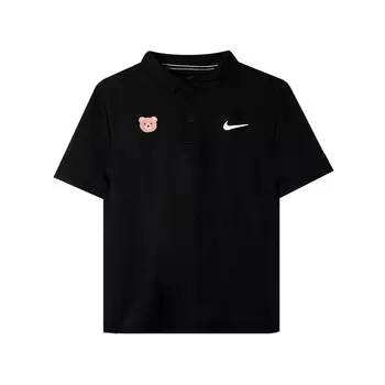 Рубашка поло Dri-FIT Victory унисекс черная Nike, черный