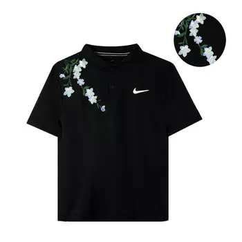 Рубашка поло Dri-FIT Victory унисекс черная Nike, черный