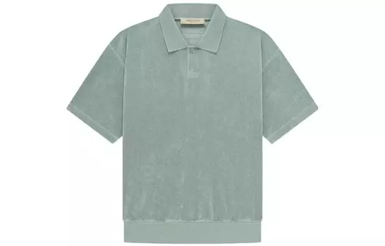 Рубашка поло Drop2 SS23 мужская, цвет Shady Blue Fear Of God Essentials, цвет Haze Blue