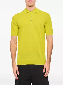 Рубашка поло Drumohr из льна и хлопка, желтый