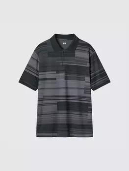 Рубашка поло dry-ex кей нисикори Uniqlo, черный