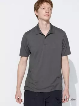 Рубашка поло dry-ex Uniqlo, серый
