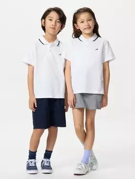 Рубашка-Поло dry пике с вышивкой Uniqlo, цвет 00 белый