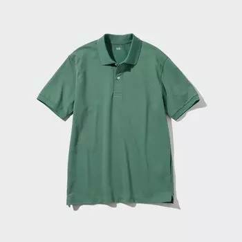 Рубашка-поло DRY Пике UNIQLO, зеленый