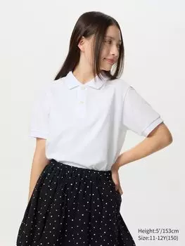 Рубашка поло dry piqu Uniqlo, цвет 00 белый