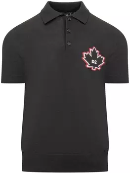 Рубашка поло DSQUARED2 D2 Leaf, черный