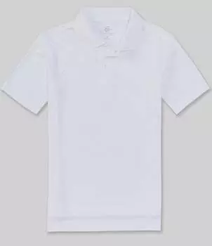 Рубашка-поло двойной вязки с короткими рукавами для мальчиков Class Club Big Boys 8–20, белый