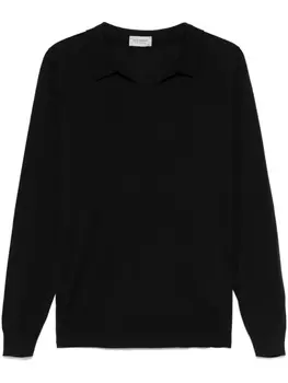 Рубашка поло Джона Смедли Айреса John Smedley, черный