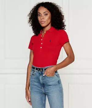 Рубашка поло Джули Slim fit Polo Ralph Lauren, красный