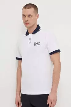 Рубашка поло EA7 Emporio Armani, белый