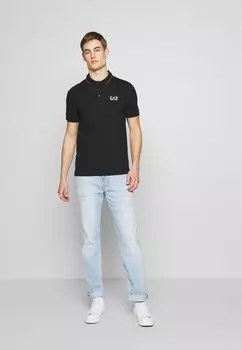 Рубашка-поло EA7 Emporio Armani, черная