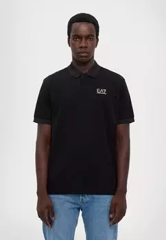 Рубашка поло EA7 Emporio Armani, черный