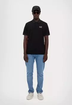 Рубашка поло EA7 Emporio Armani, черный