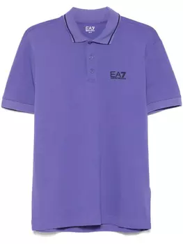 Рубашка-поло Ea7 Emporio Armani из ткани пике, фиолетовый
