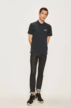 Рубашка поло EA7 Emporio Armani, темно-синий