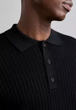 Рубашка-поло Eddie Pointelle Won Hundred, черная