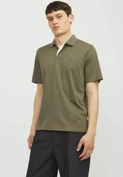 Рубашка поло EINFARBIG Jack & Jones PREMIUM, зеленый