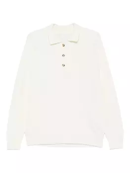 Рубашка-поло Eleventy с длинными рукавами, белый