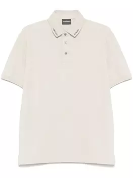 Рубашка поло Emporio Armani пике, нейтральный