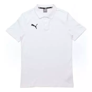 Рубашка поло ess casual polo shirt 'white' Puma, белый