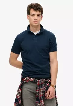 Рубашка поло ESSENTIAL Superdry, темно-синий