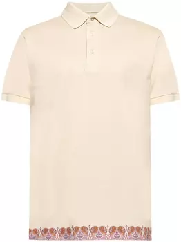 Рубашка поло ETRO с узором пейсли, нейтральный