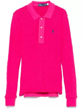 Рубашка поло фактурной вязки Polo Ralph Lauren, розовый