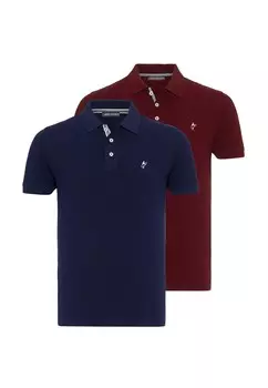 Рубашка поло FAYETTE 2 PACK Jacey Quinn, светло-голубой меланж