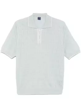 Рубашка-поло Fedeli из рубчатой ткани, зеленый