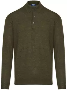 Рубашка-поло Fedeli из тонкого трикотажа, зеленый