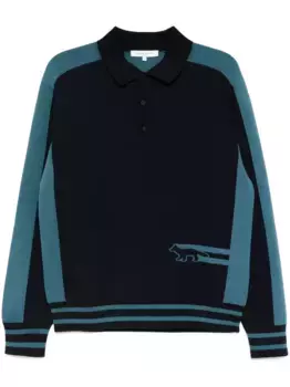 Рубашка поло Flash Fox Maison Kitsun, синий