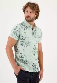 Рубашка-поло Floral Print Gabbiano, цвет морской волны