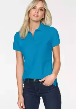 Рубашка-поло Fruit of the Loom "Lady-Fit Premium Polo", бирюзовый