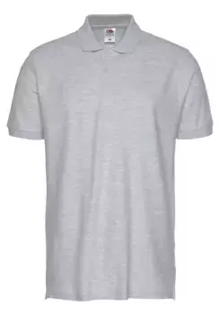 Рубашка-поло Fruit of the Loom, пике, цвет Grau-Meliert