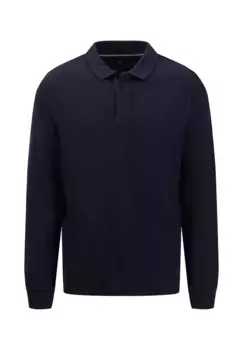 Рубашка-поло FYNCH-HATTON с длинными рукавами и воротником-поло, цвет морской волны