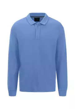 Рубашка-поло FYNCH-HATTON с длинными рукавами и воротником-поло, синий