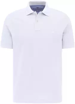 Рубашка-поло FYNCH-HATTON с небольшим логотипом бренда, белый