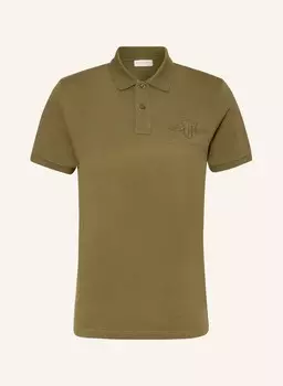 Рубашка поло GANT Piqu, оливковый