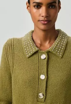 Рубашка поло GEM EMBELLISHED COLLAR REGULAR FIT Next, зеленый