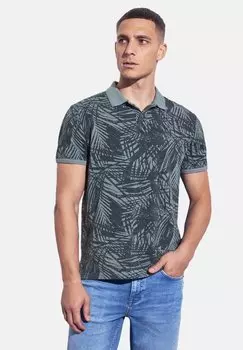 Рубашка поло GEMUSTERTES Street One MEN, темно-синий