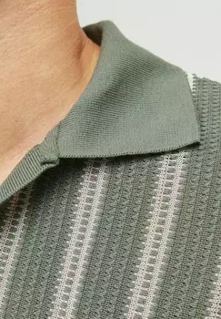 Рубашка поло GESTREIFT RESORT KRAGEN Jack & Jones PREMIUM, цвет Mottled Green