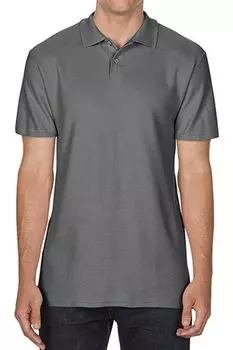 Рубашка-поло Gildan SoftStyle, темно-серый