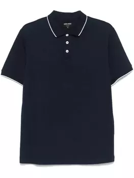 Рубашка-поло Giorgio Armani из хлопка, синий