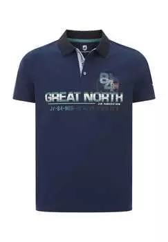 Рубашка поло гизур Jan Vanderstorm, синий